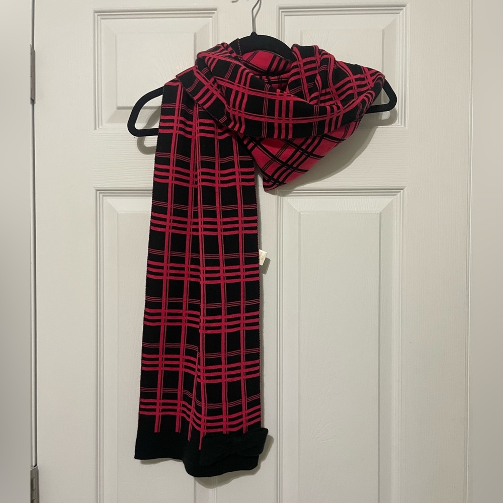 NWT Kate Spade “Scuba Plaid Muffler with Bow”